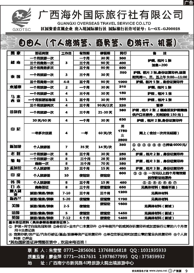 r09自由人（签证、自游行、机票）