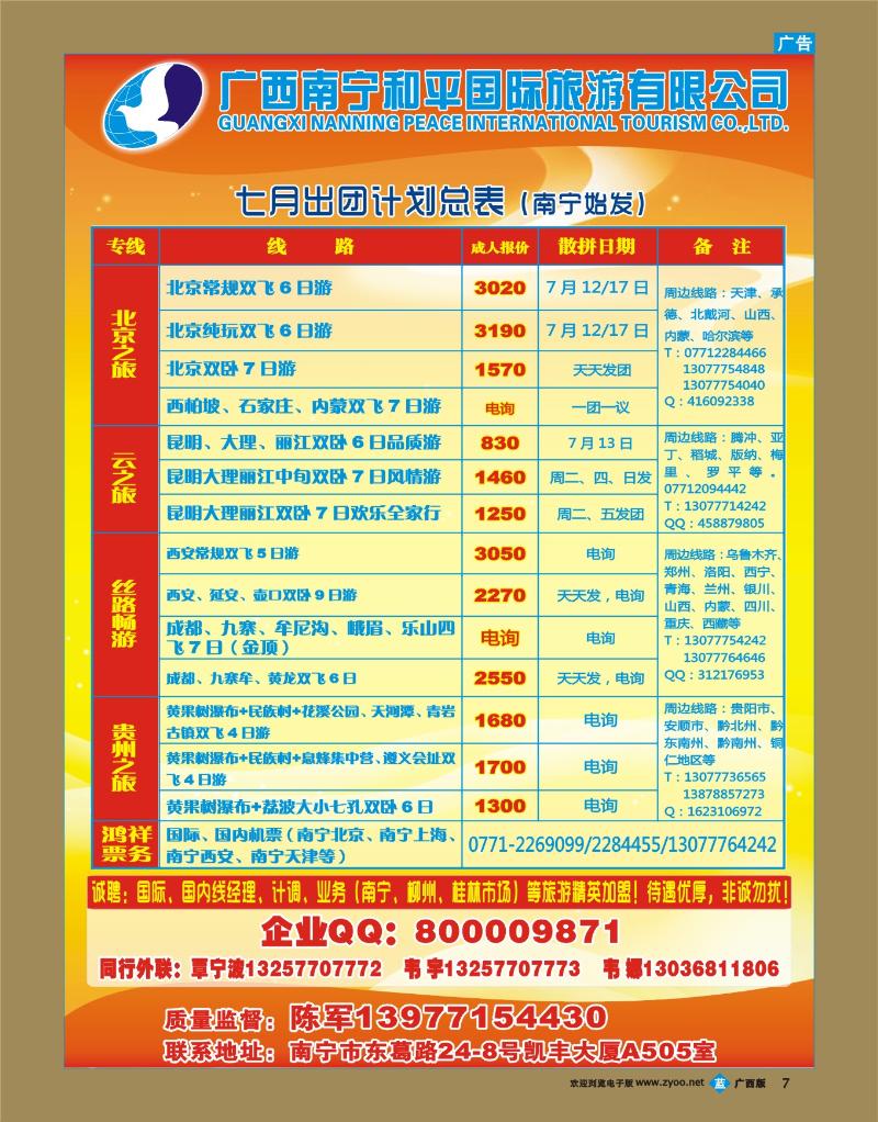 bb07广西南宁和平国际旅游有限公司