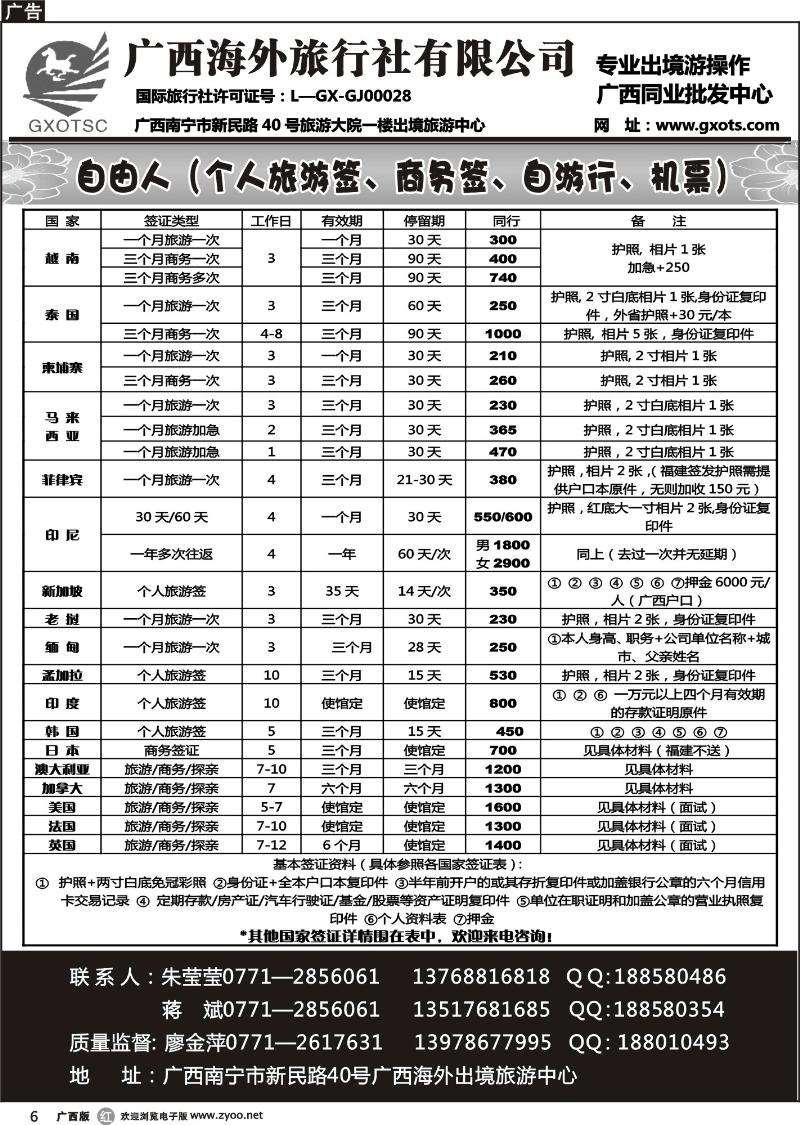 r06自由人（签证、自由行、机票）