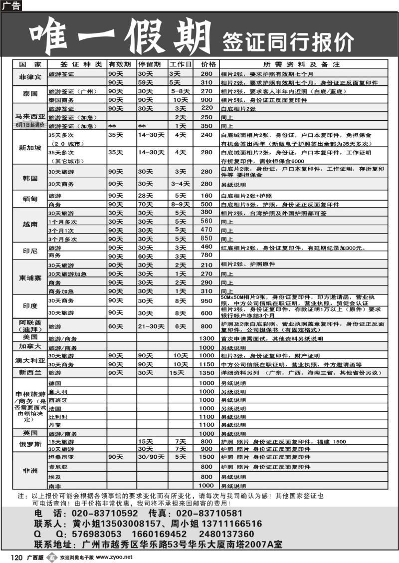 b120唯一假期-全球签证同行报价