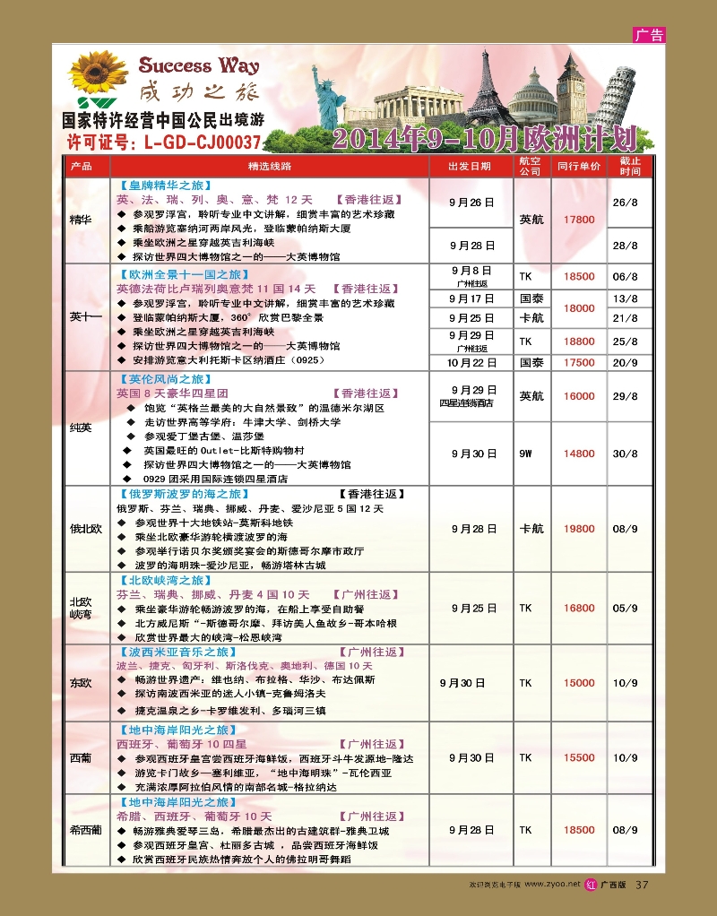 rr37广州成功之旅－－欧洲、美洲、南美计划