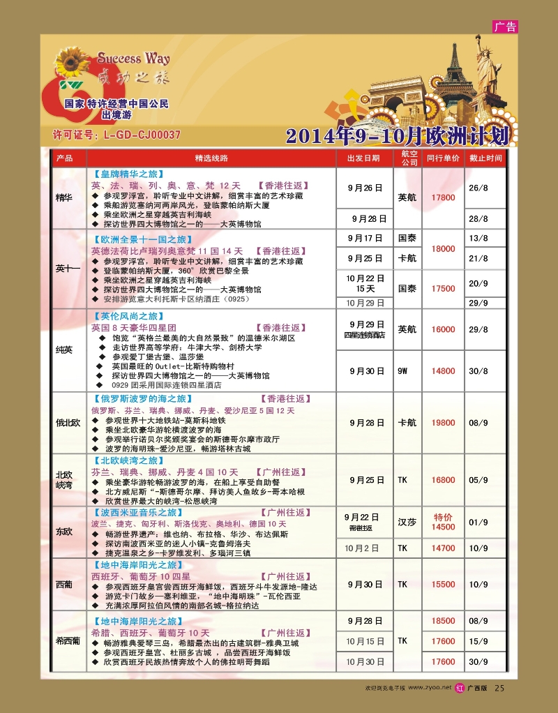 rr25广州成功之旅－－欧洲、美洲、南美计划