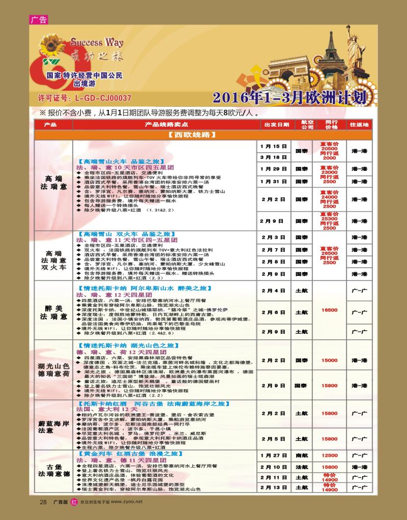 rr28广州成功之旅－－欧洲、美洲、南美计划