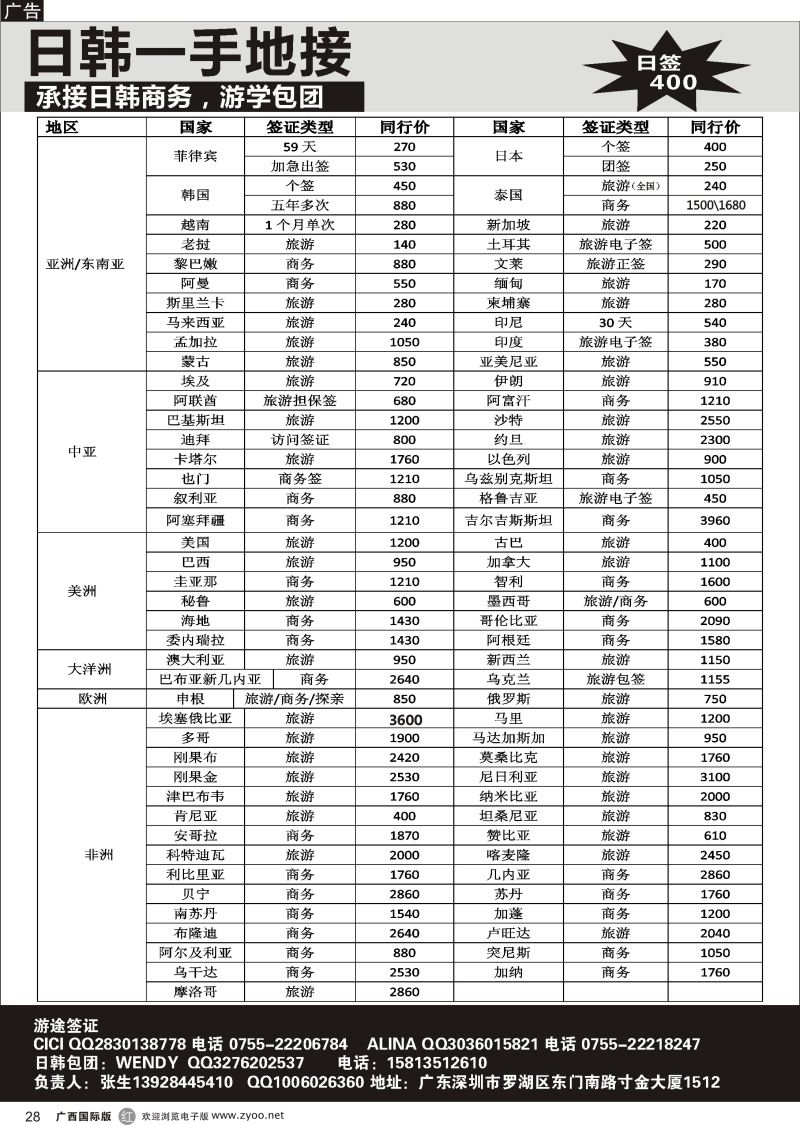 r28游途签证日韩泰新马