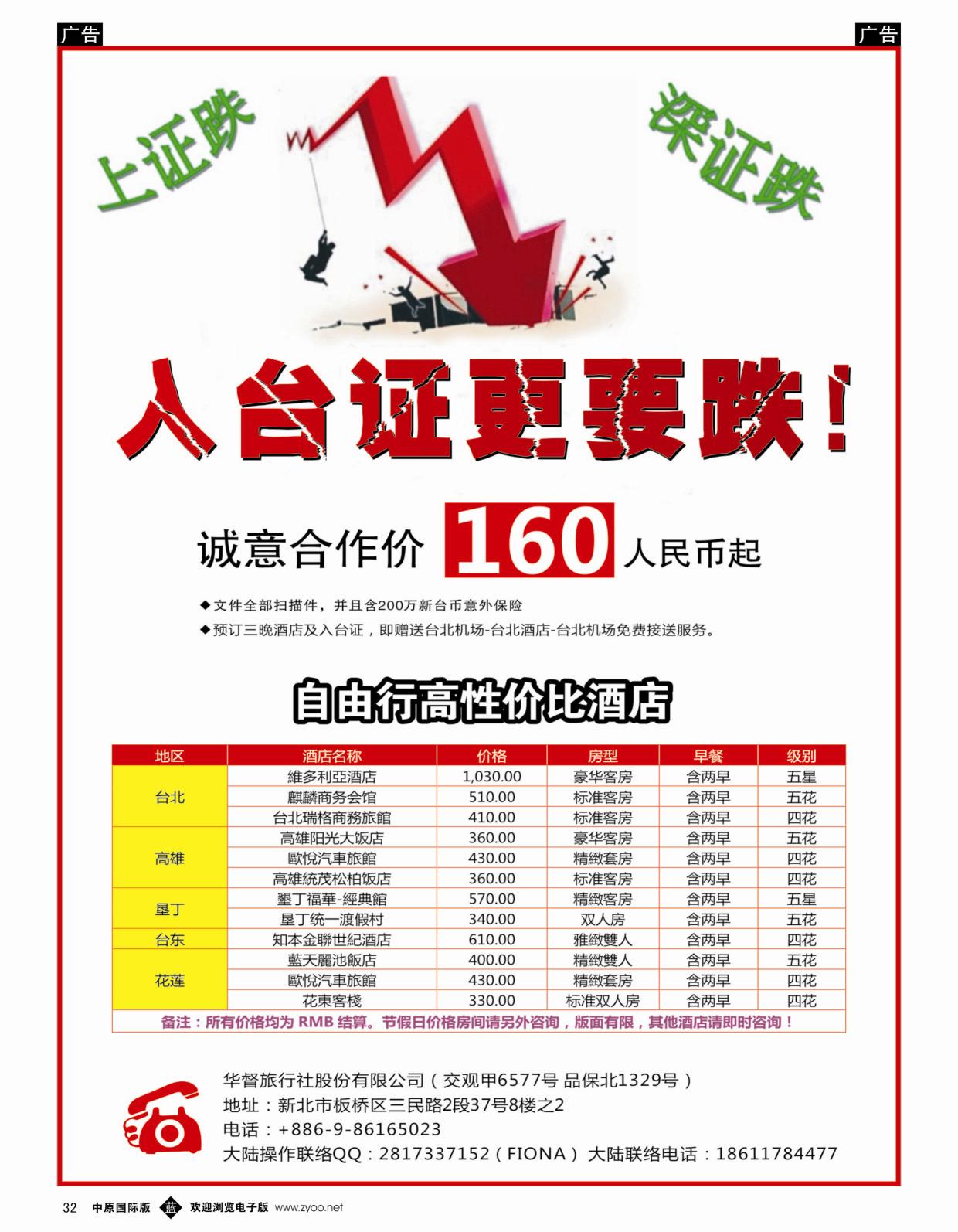 b黑032  台湾一手自由行入台证件  