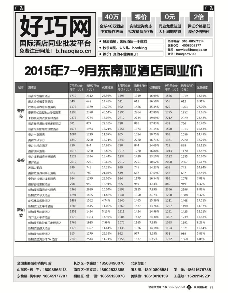 b黑023  好巧网-国际酒店同业批发平台  