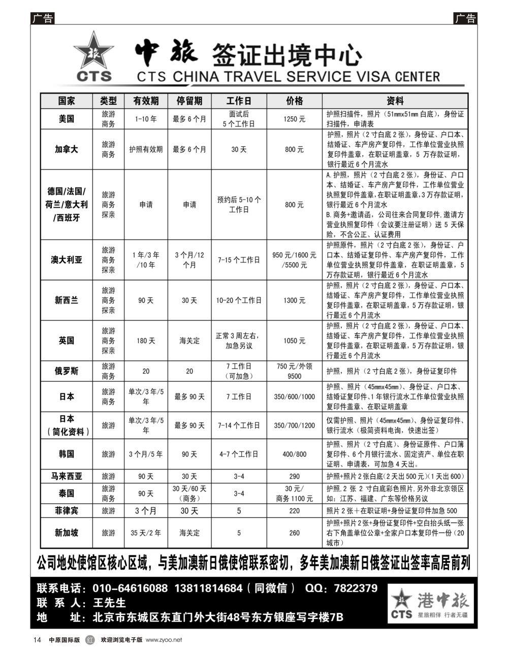 r黑014  中旅签证