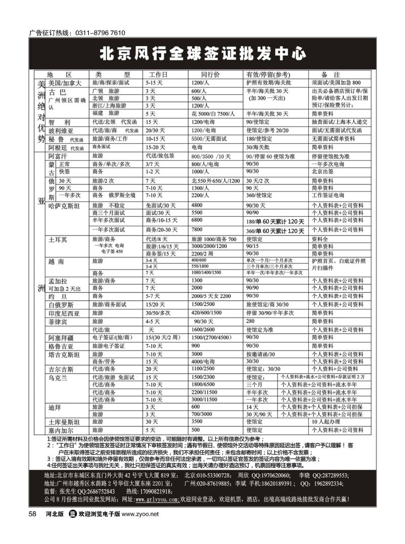 58 北京风行全球签证中心？