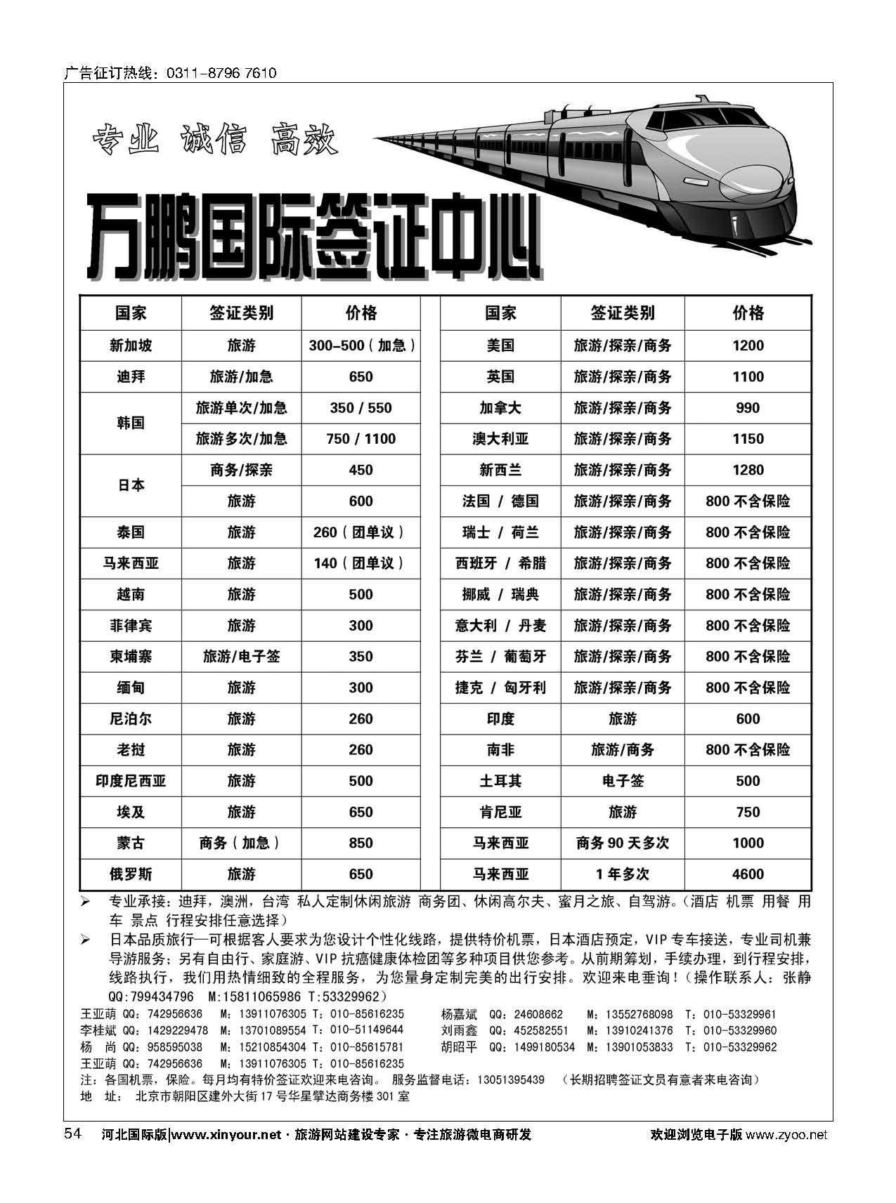 54 万鹏国际签证中心 