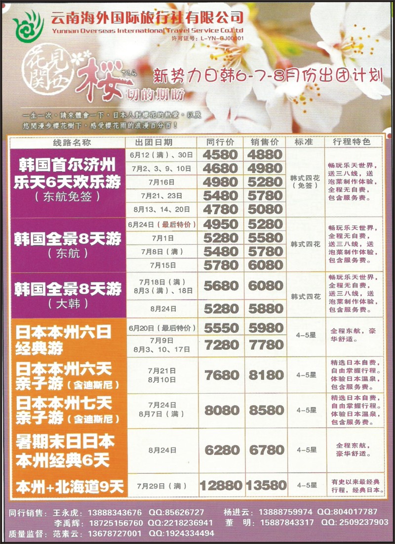 彩074 云南海外（C区）-新势力·日韩专线