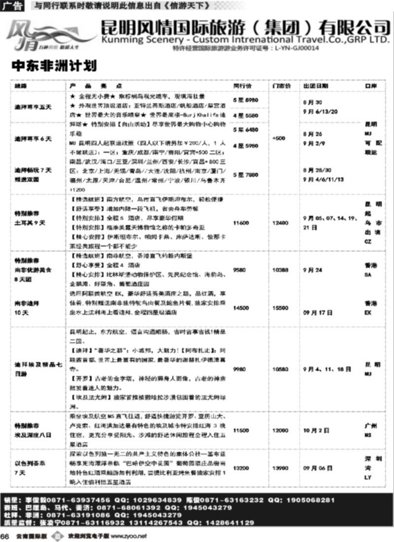 b066 昆明风情国际旅游