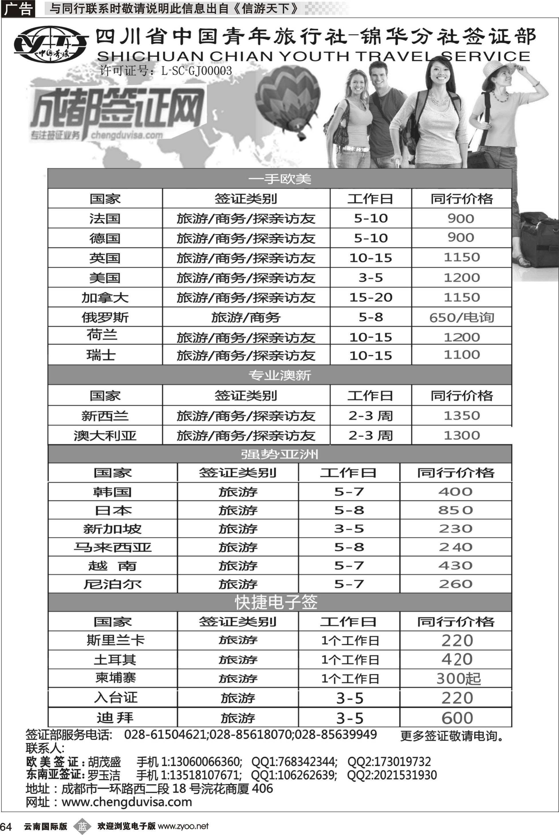 b064 省青旅-锦华分社-签证