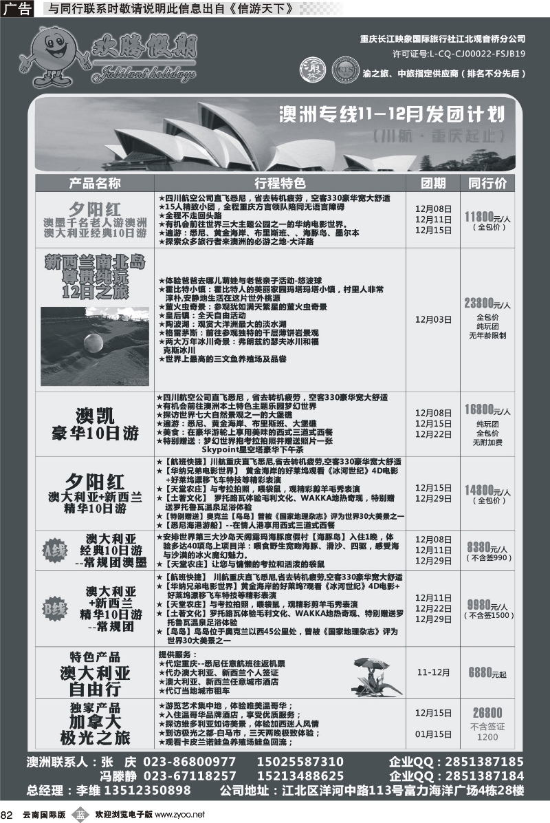 b082  欢腾假期-澳洲、欧洲