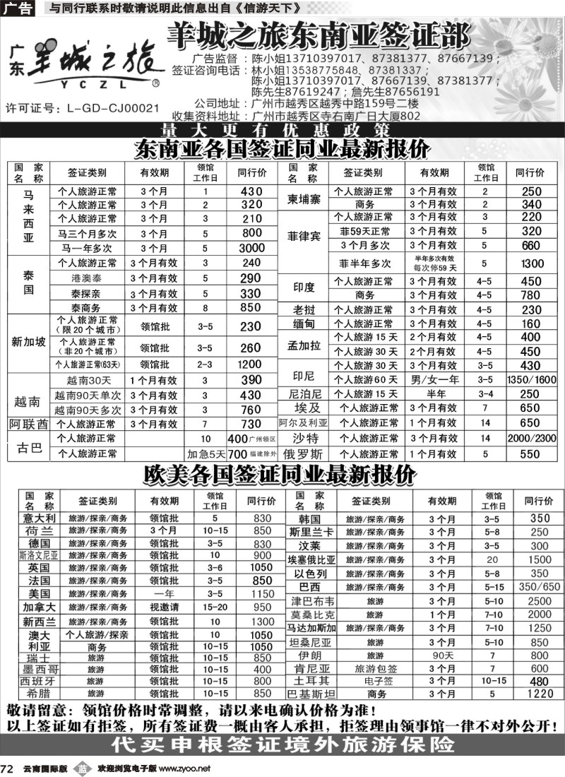 b72 羊城之旅东南亚签证部