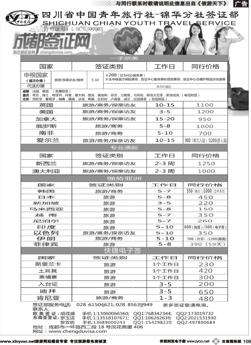 b109 省青旅-锦华分社-签证