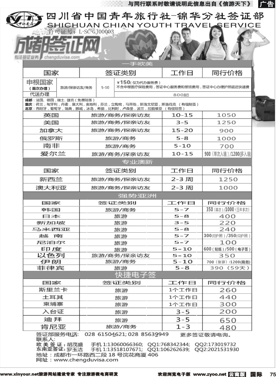 b075 省青旅-锦华分社-签证
