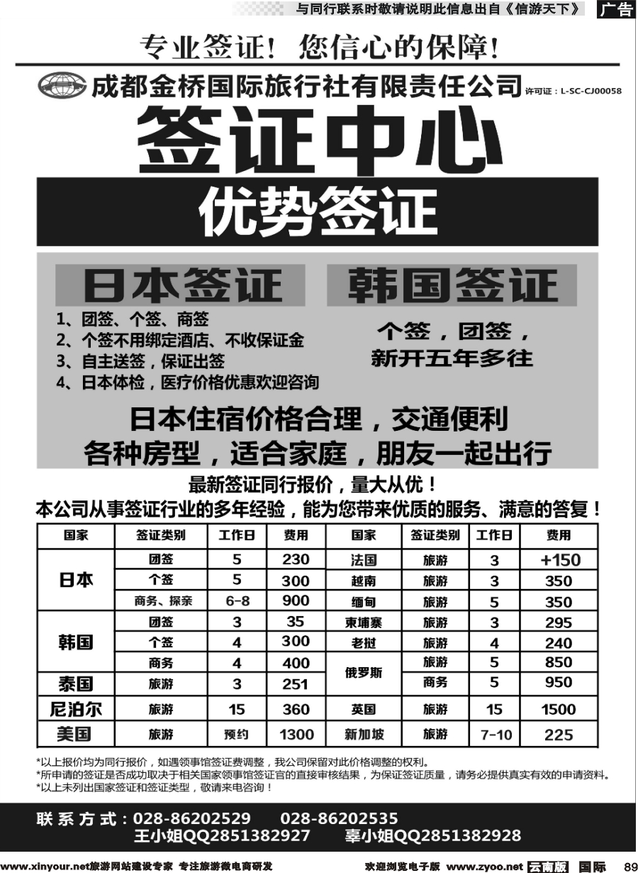 b089 金桥签证