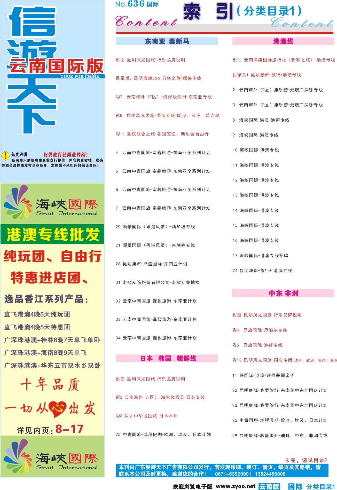 636期 云南国际版蓝版分类目录1