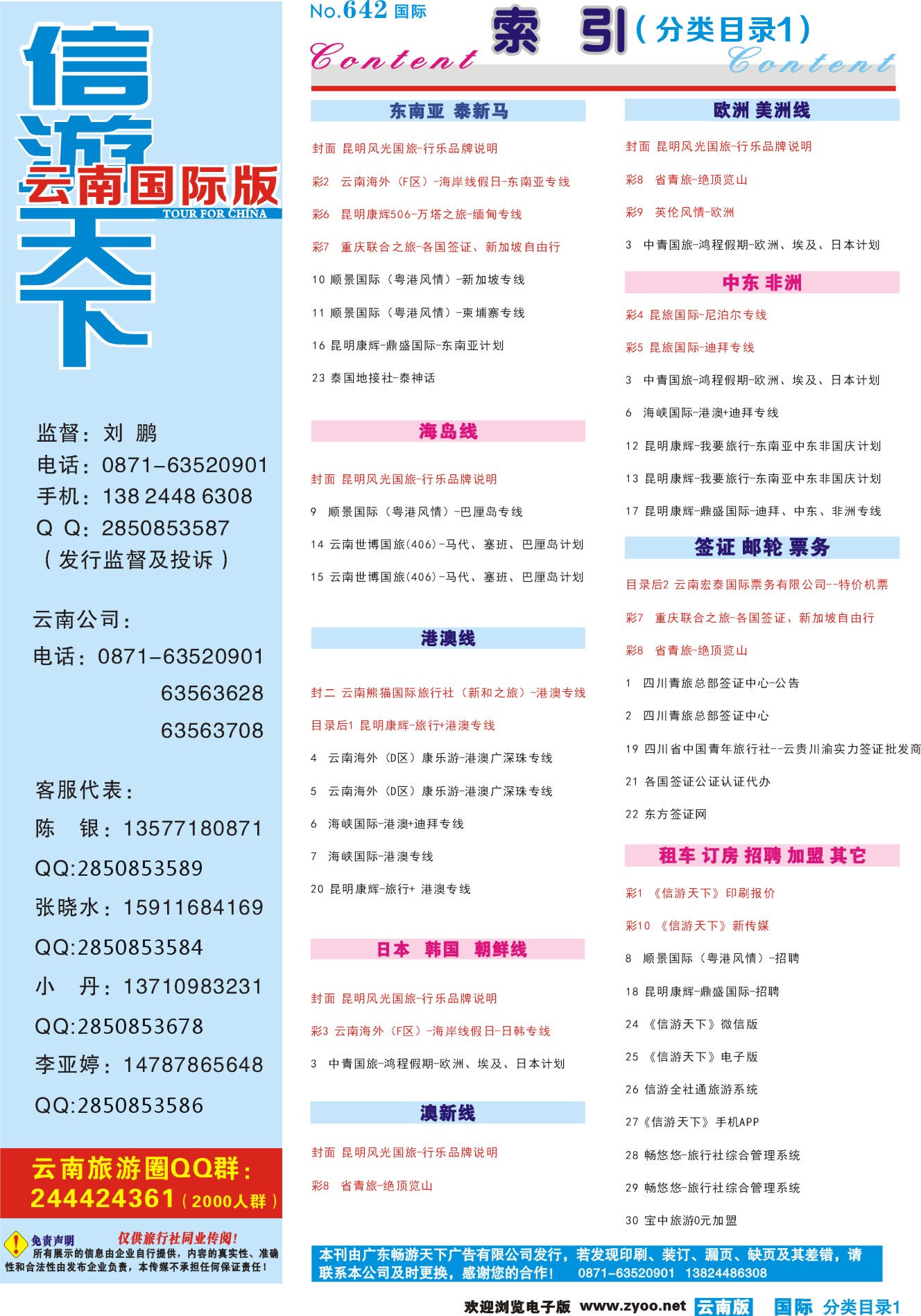 642期 云南国际版蓝版分类目录1P
