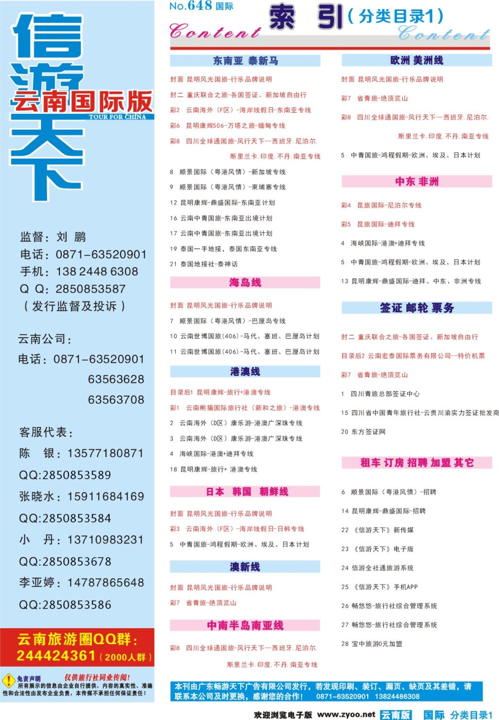 648期 云南国际版蓝版分类目录1P