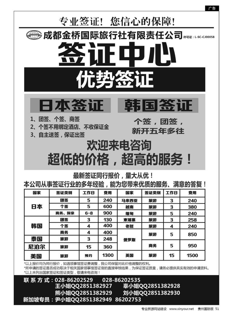 51  成都金桥国旅--签证