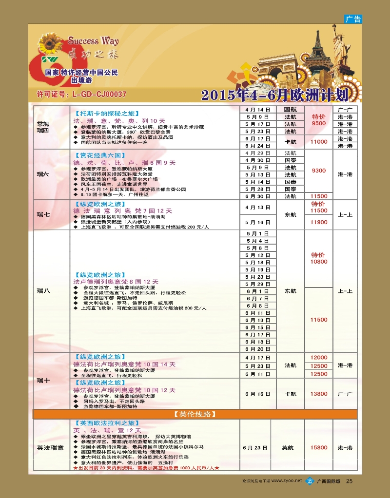 bb25广州成功之旅—欧洲、美洲、南美计划