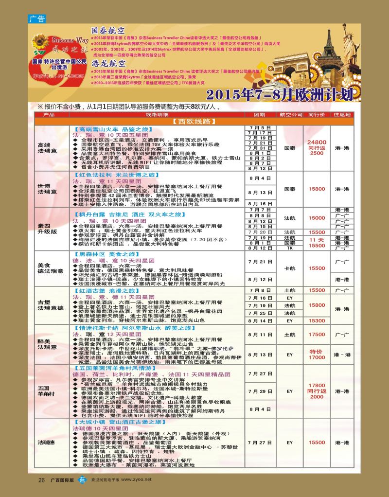 bb26广州成功之旅—欧洲、美洲、南美计划