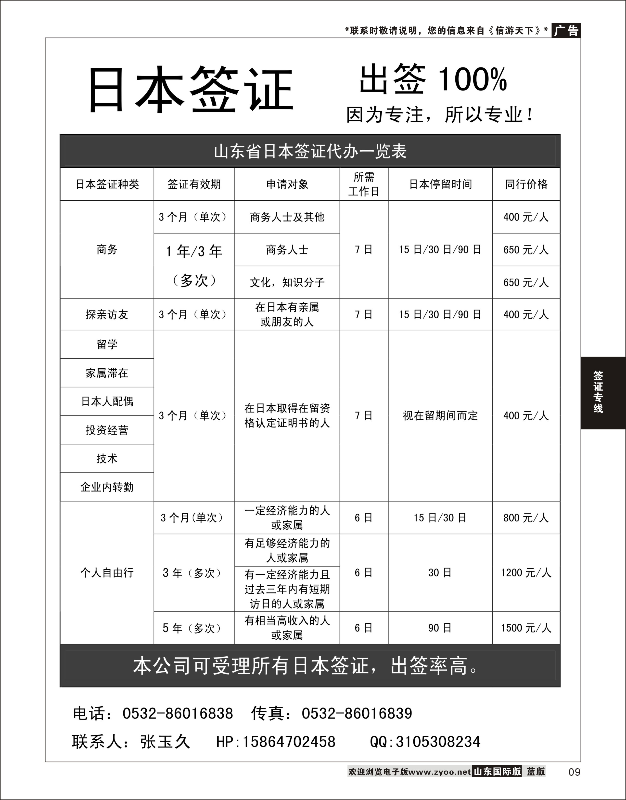 9 日本签证中心  签证专线
