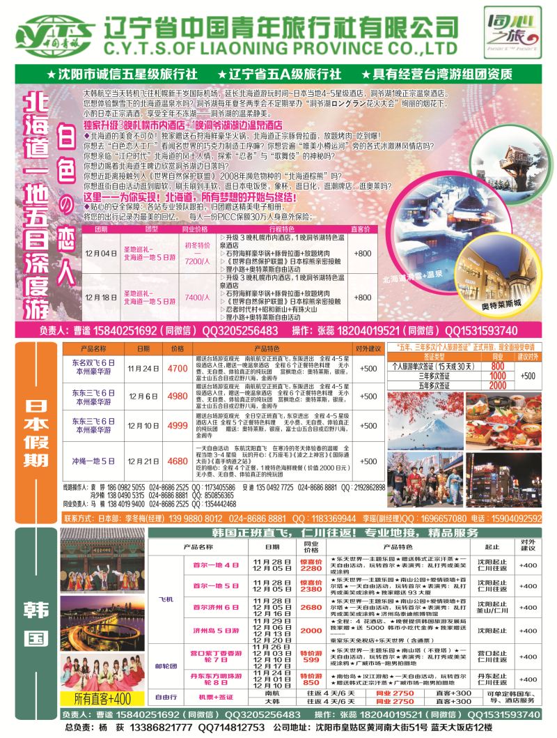 A-彩13 辽宁省中国青年旅行社-同心之旅2p彩2