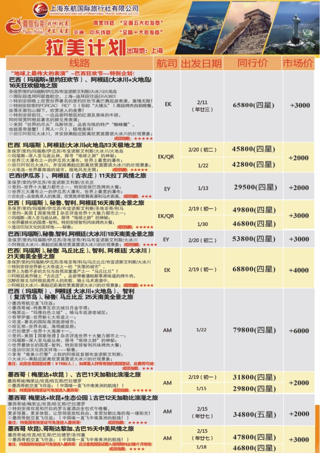 27.东航国旅●凤凰假期●拉美