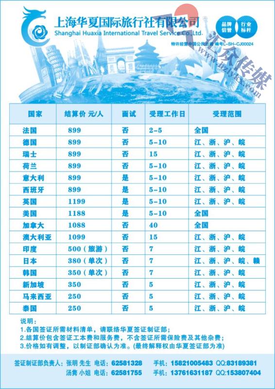 55.上海华夏国旅●签证