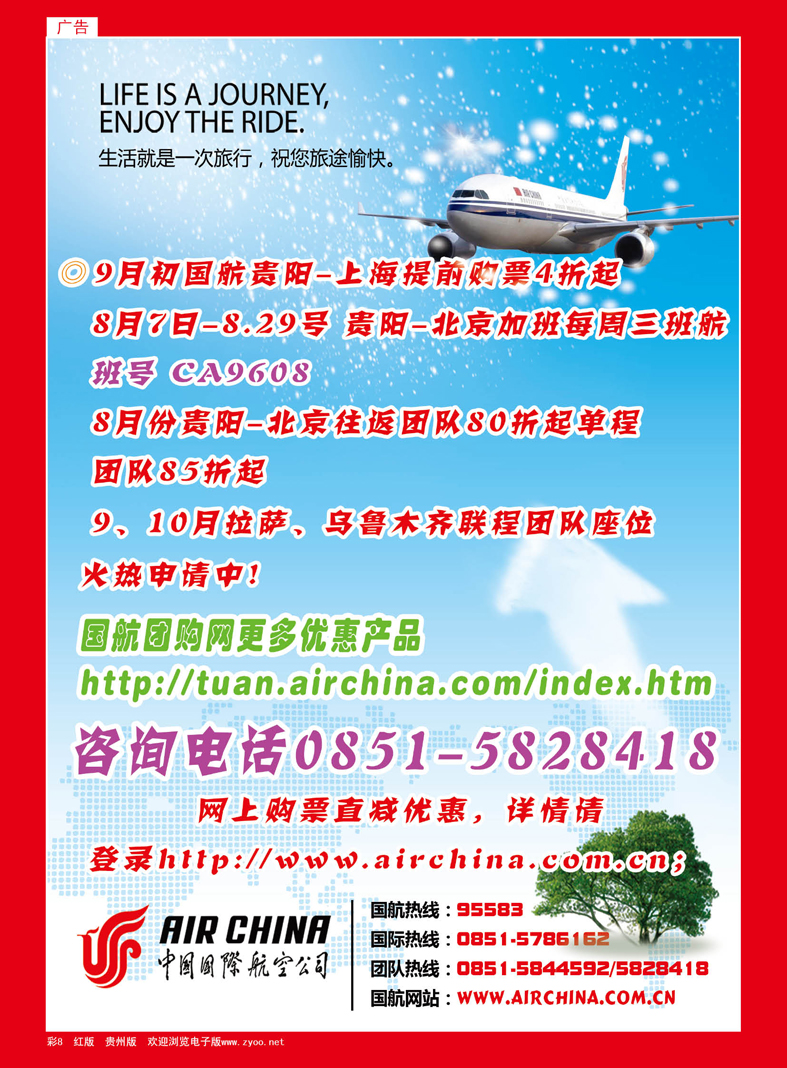 红彩8  中国国际航空公司