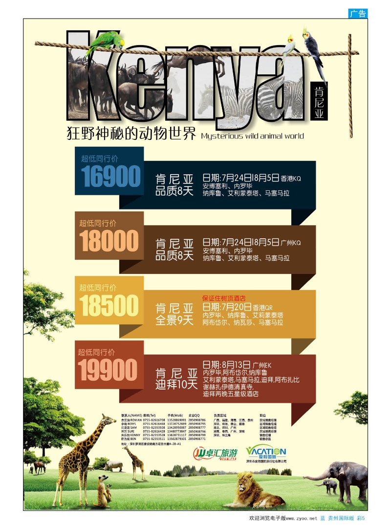 彩5  卓汇旅游-非洲肯尼亚同行计划