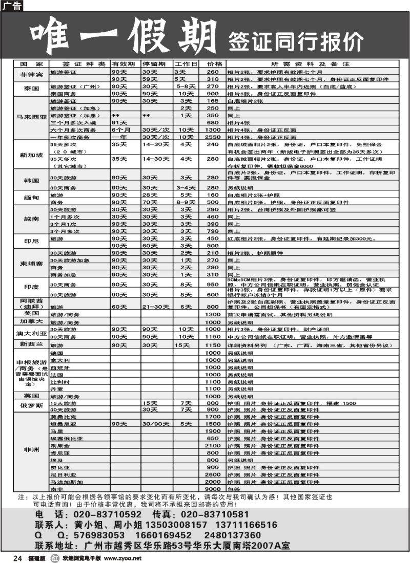 r24--唯一假期-全球签证同行报价