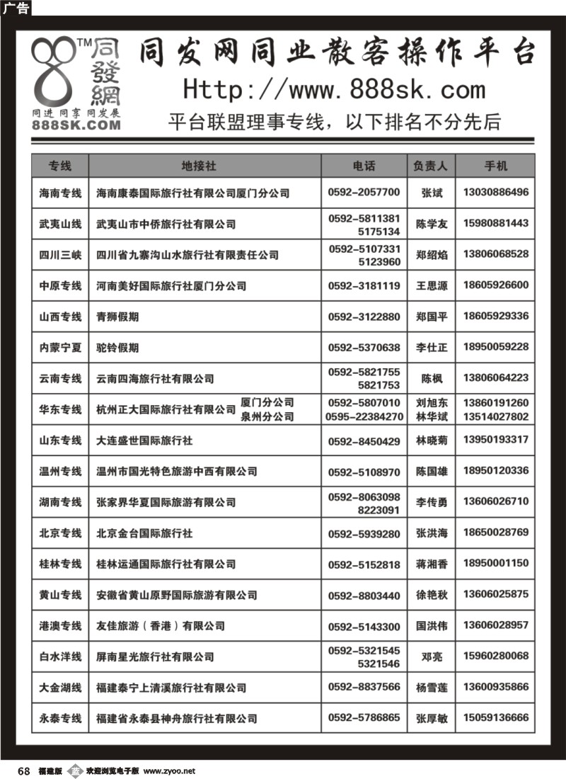 b68-同发网-同业散客操作平台