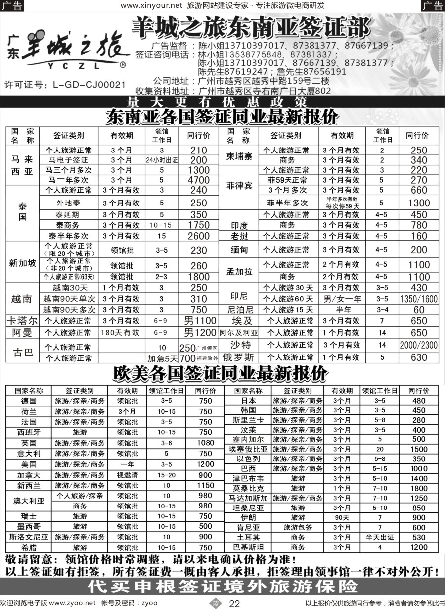 b22 羊城之旅东南亚签证部