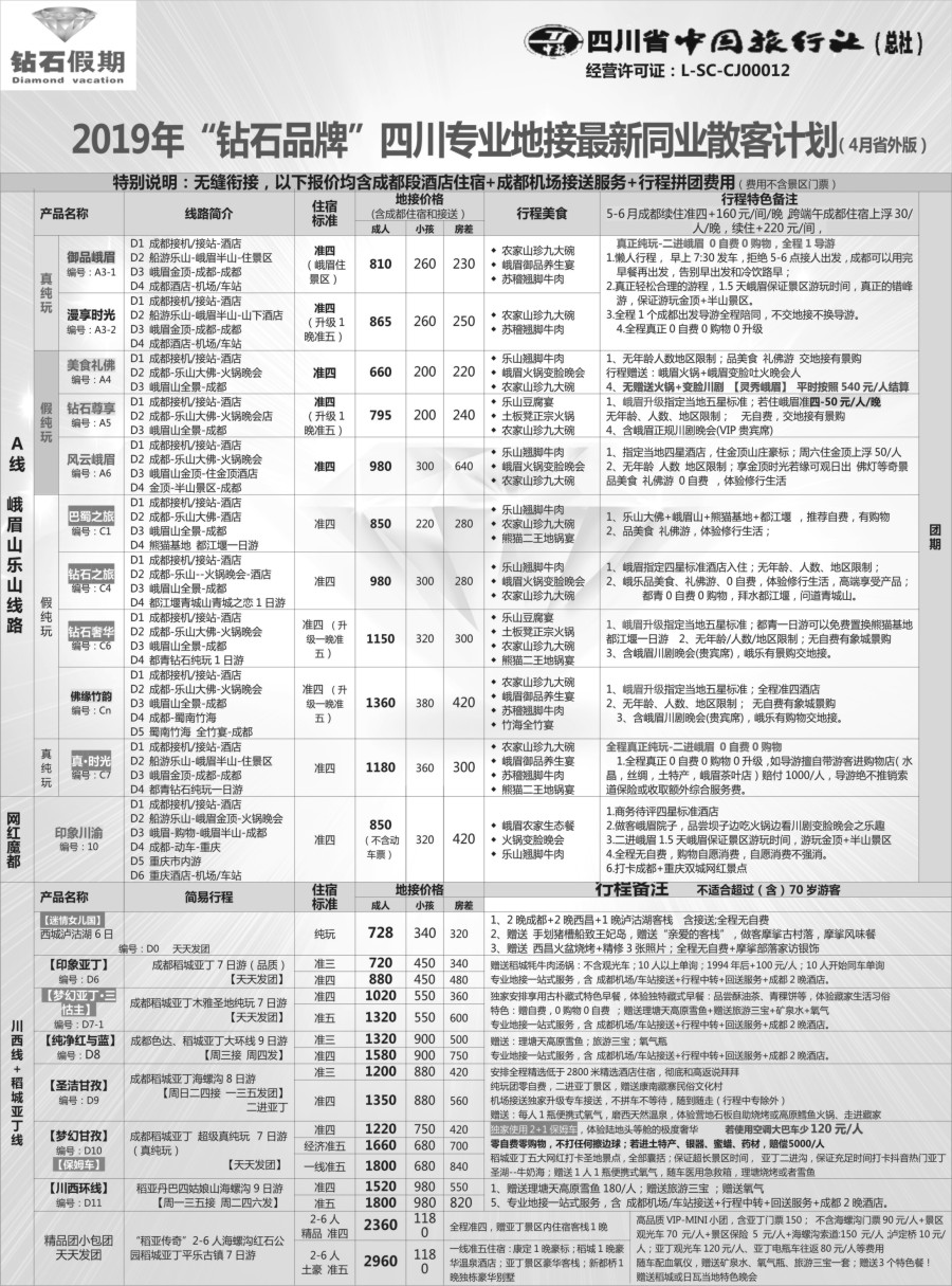 b20 钻石假期—四川省中国旅行社（总社）1