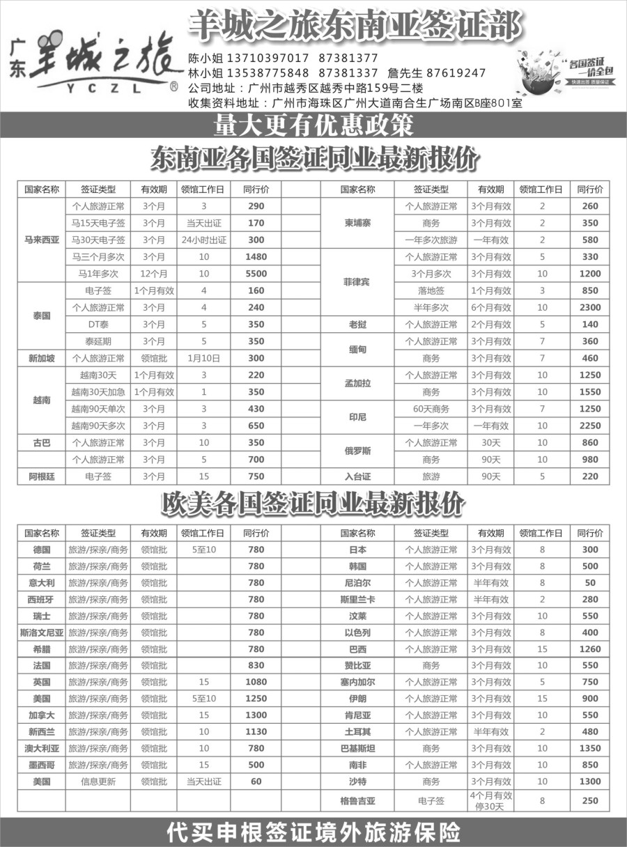 b15 羊城签证